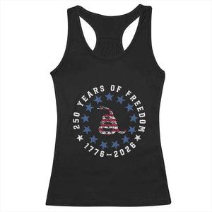 250 Years Of Freedom Racerback Tank Top Gadsden Betty Ross Flag Ring of Stars American Patriot US TS14 Black Print Your Wear