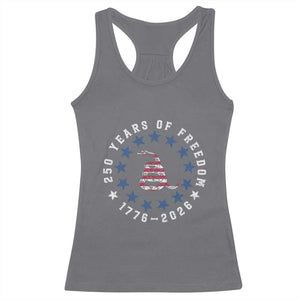 250 Years Of Freedom Racerback Tank Top Gadsden Betty Ross Flag Ring of Stars American Patriot US TS14 Charcoal Print Your Wear