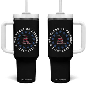 250 Years Of Freedom Tumbler With Handle Gadsden Betty Ross Flag Ring of Stars American Patriot US