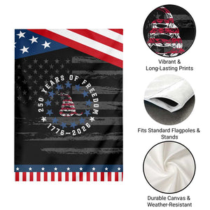 250 Years Of Freedom Patriotic Garden Flag Gadsden Betty Ross Flag Ring of Stars American Patriot US