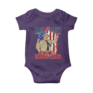 Happy 4th Of July To All You Sumbitches Baby Onesie Funny USA 250th Anniversary Independence Day