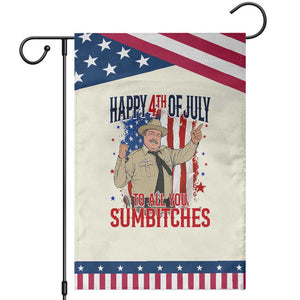 Happy 4th Of July To All You Sumbitches Patriotic Garden Flag Funny USA 250th Anniversary Independence Day TS14 Modern Beige Blue Print Your Wear