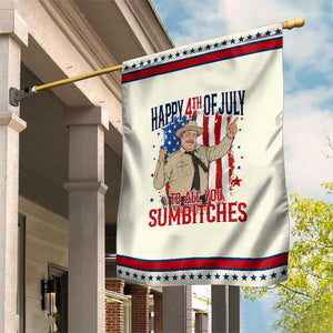 Happy 4th Of July To All You Sumbitches Patriotic Garden Flag Funny USA 250th Anniversary Independence Day TS14 Modern Beige Red Print Your Wear