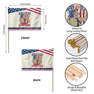 Happy 4th Of July To All You Sumbitches Patriotic Handheld Flag Funny USA 250th Anniversary Independence Day TS14 Print Your Wear