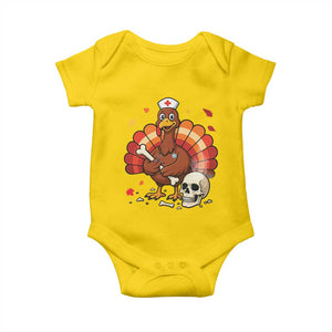 Funny Thanksgiving Nurse Turkey Baby Onesie Fall RN - Print Your Wear
