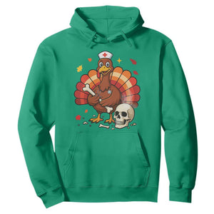 Funny Thanksgiving Nurse Turkey Hoodie Fall RN TS14 Irish Green Print Your Wear
