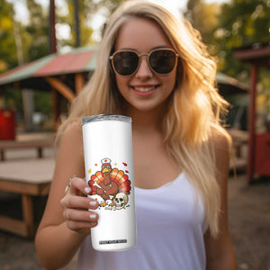 Funny Thanksgiving Nurse Turkey Skinny Tumbler Fall RN TS14 Print Your Wear