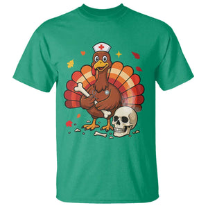 Funny Thanksgiving Nurse Turkey T Shirt Fall RN - Print Your Wear