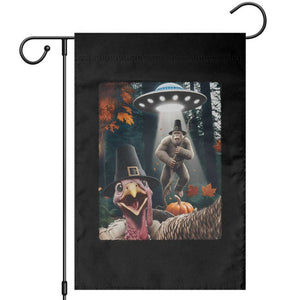 Thanksgiving Funny Bigfoot Turkey Selfie Garden Flag TS14 Black Print Your Wear