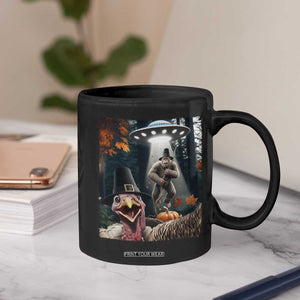 Thanksgiving Funny Bigfoot Turkey Selfie Coffee Mug TS14 Print Your Wear