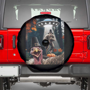 Thanksgiving Funny Bigfoot Turkey Selfie Spare Tire Cover TS14 Black Print Your Wear