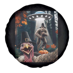 Thanksgiving Funny Bigfoot Turkey Selfie Spare Tire Cover TS14 Print Your Wear