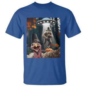 Thanksgiving Funny Bigfoot Turkey Selfie T Shirt TS14 Royal Blue Print Your Wear