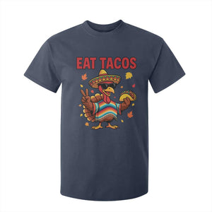 Funny Turkey Thanksgiving T Shirt For Kid Eat Tacos TS14 Navy Print Your Wear