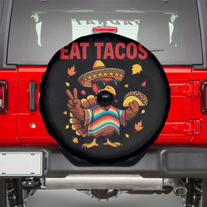 Funny Turkey Thanksgiving Spare Tire Cover Eat Tacos TS14 Black Print Your Wear
