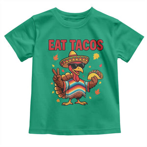 Funny Turkey Thanksgiving Toddler T Shirt Eat Tacos TS14 Irish Green Print Your Wear