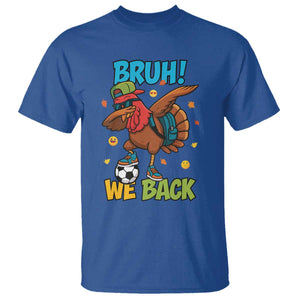 Funny Thanksgiving Turkey T Shirt Bruh We Back To School TS14 Royal Blue Print Your Wear