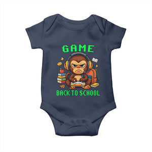 Funny Video Game Baby Onesie Cute Monkey Back To School TS14 Navy Print Your Wear
