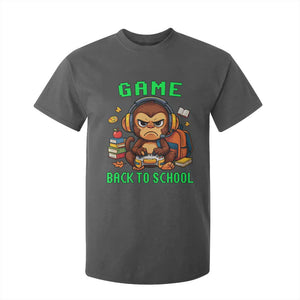 Funny Video Game T Shirt For Kid Cute Monkey Back To School TS14 Dark Heather Print Your Wear