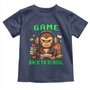 Funny Video Game Toddler T Shirt Cute Monkey Back To School TS14 Navy Print Your Wear