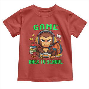 Funny Video Game Toddler T Shirt Cute Monkey Back To School TS14 Red Print Your Wear
