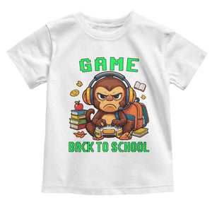Funny Video Game Toddler T Shirt Cute Monkey Back To School TS14 White Print Your Wear