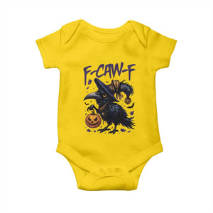 F Caw F Black Crow Halloween Meme Baby Onesie - Print Your Wear