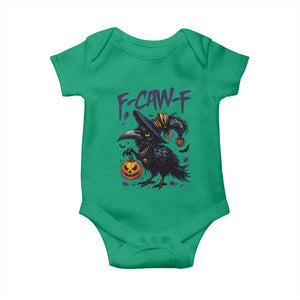 F Caw F Black Crow Halloween Meme Baby Onesie TS14 Irish Green Print Your Wear