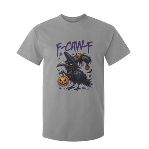 F Caw F Black Crow Halloween Meme T Shirt For Kid TS14 Sport Gray Print Your Wear
