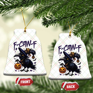F Caw F Black Crow Halloween Meme Ceramic Ornament TS14 Print Your Wear