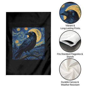 Starry Night Raven Moon Van Gogh Garden Flag TS14 Print Your Wear