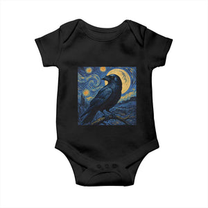 Starry Night Raven Moon Van Gogh Baby Onesie TS14 Black Print Your Wear