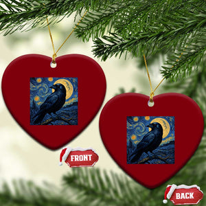 Starry Night Raven Moon Van Gogh Ceramic Ornament TS14 Print Your Wear