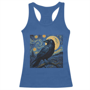 Starry Night Raven Moon Van Gogh Racerback Tank Top TS14 Royal Blue Print Your Wear