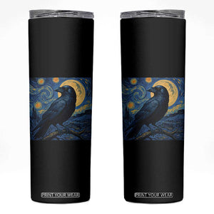 Starry Night Raven Moon Van Gogh Skinny Tumbler TS14 Black Print Your Wear