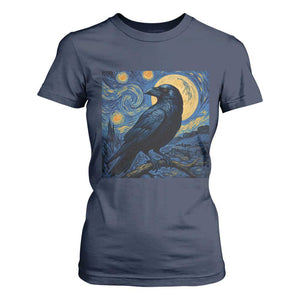 Starry Night Raven Moon Van Gogh T Shirt For Women TS14 Navy Print Your Wear