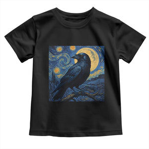 Starry Night Raven Moon Van Gogh Toddler T Shirt TS14 Black Print Your Wear