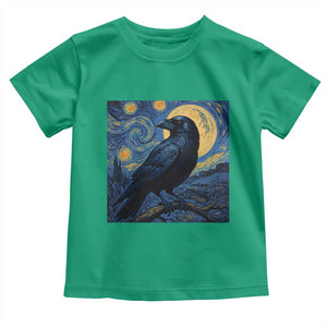 Starry Night Raven Moon Van Gogh Toddler T Shirt TS14 Irish Green Print Your Wear