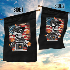 Patriotic Trucker Skeleton American Flag Garden Flag TS14 Print Your Wear