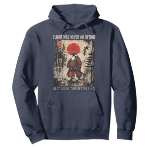 Flight was Never an Option Samurai Penguin Japanese Hoodie Vintage Graphic Ukiyo-e Art Funny TS14 Navy Print Your Wear