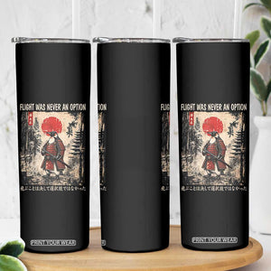 Flight was Never an Option Samurai Penguin Japanese Skinny Tumbler Vintage Graphic Ukiyo-e Art Funny TS14 Print Your Wear