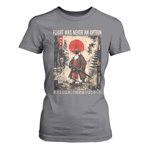 Flight was Never an Option Samurai Penguin Japanese T Shirt For Women Vintage Graphic Ukiyo-e Art Funny TS14 Charcoal Print Your Wear