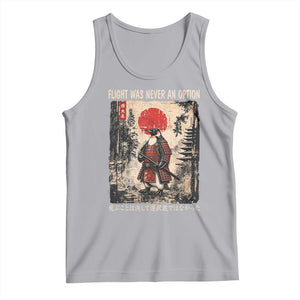 Flight was Never an Option Samurai Penguin Japanese Tank Top Vintage Graphic Ukiyo-e Art Funny TS14 Athletic Heather Print Your Wear