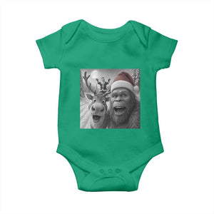 Funny Bigfoot Selfie Christmas Baby Onesie Santa Reindeer Sasquatch Xmas TS14 Irish Green Print Your Wear