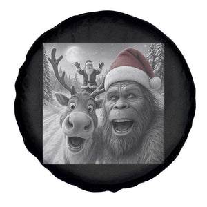 Funny Bigfoot Selfie Christmas Spare Tire Cover Santa Reindeer Sasquatch Xmas TS14 Print Your Wear