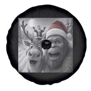 Funny Bigfoot Selfie Christmas Spare Tire Cover Santa Reindeer Sasquatch Xmas TS14 Print Your Wear