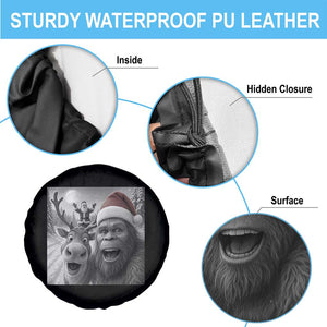 Funny Bigfoot Selfie Christmas Spare Tire Cover Santa Reindeer Sasquatch Xmas TS14 Print Your Wear