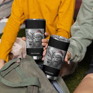 Funny Bigfoot Selfie Christmas Tumbler Cup Santa Reindeer Sasquatch Xmas TS14 Print Your Wear