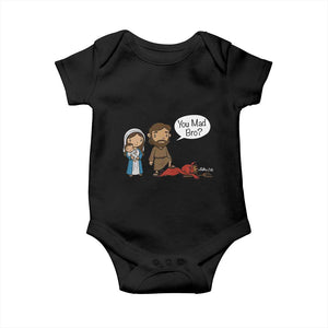 Funny Christian Baby Onesie You Mad Bro Matthew 2:16 TS14 Black Print Your Wear