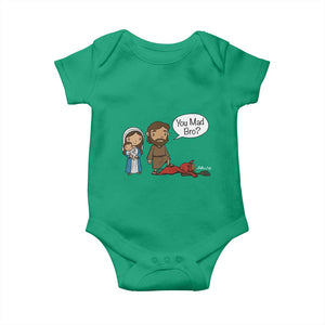 Funny Christian Baby Onesie You Mad Bro Matthew 2:16 TS14 Irish Green Print Your Wear
